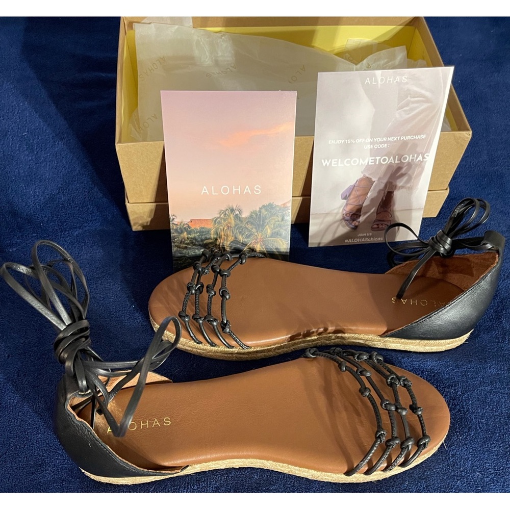 Anthropologie x ALOHAS Wanderer Espadrille Black Sandals
NWT SZ 10 - Picture 8 of 16